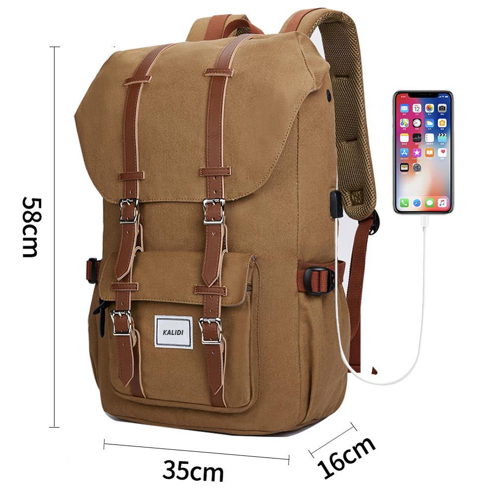 KALIDI mochila portátil 15,6-17,3 pulgadas para adolescentes bolsa de viaje de la escuela mochila informal de cuero 15-17 pulgadas mochila viajes mujeres hombres mochila mujer para hombres Mochila de computadora