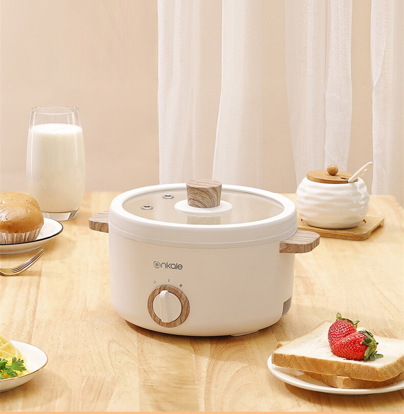 220V 2 Lagen Multi Fornuis Elektrische Pot 1.5L Huishoudelijke Stoven Machine Koekenpan Met Stoomboot 20Cm Diameter