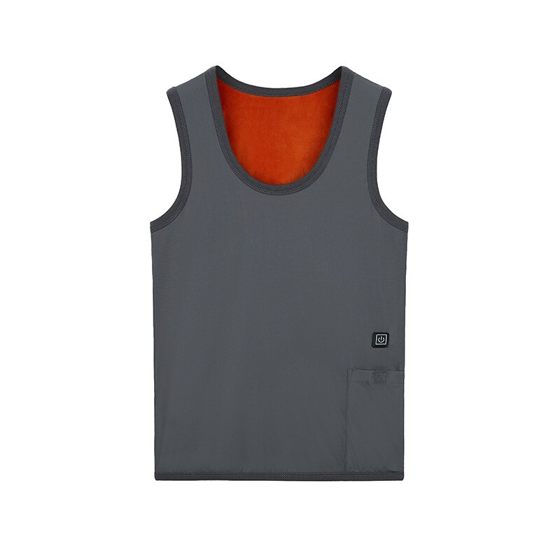 Smart electric heating cloth men and women same style electric heating vest winter smart heating vest Electric vest cross-broder: grey / XL
