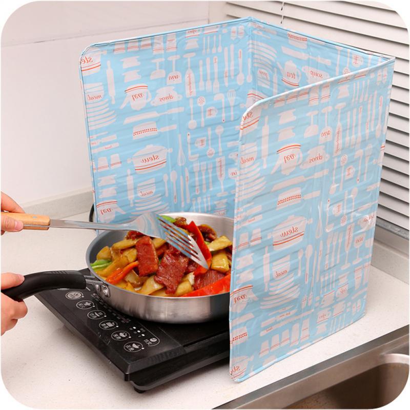 Wall Oil Splash Guard Foil Gas Stove Shield Oil Splatter Screen Tool Cooking Insulate Splash Proof Baffle Kichen Accessories
