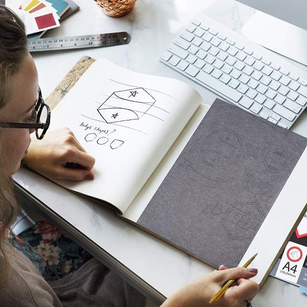 A4 Black Carbon Transfer Tracing Paper Graphite Carbon Paper For Clothes Canvas And Other Art Surfaces