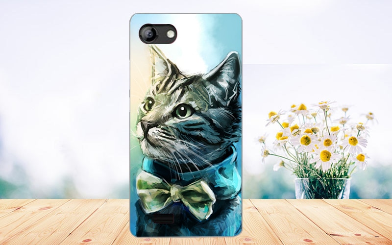 Voor vertex impress gelukskoffer bedrukt met bloemen tijger uil eiffeltoren hoesje voor vertex impress geluk zacht tpu hoesje achterkant