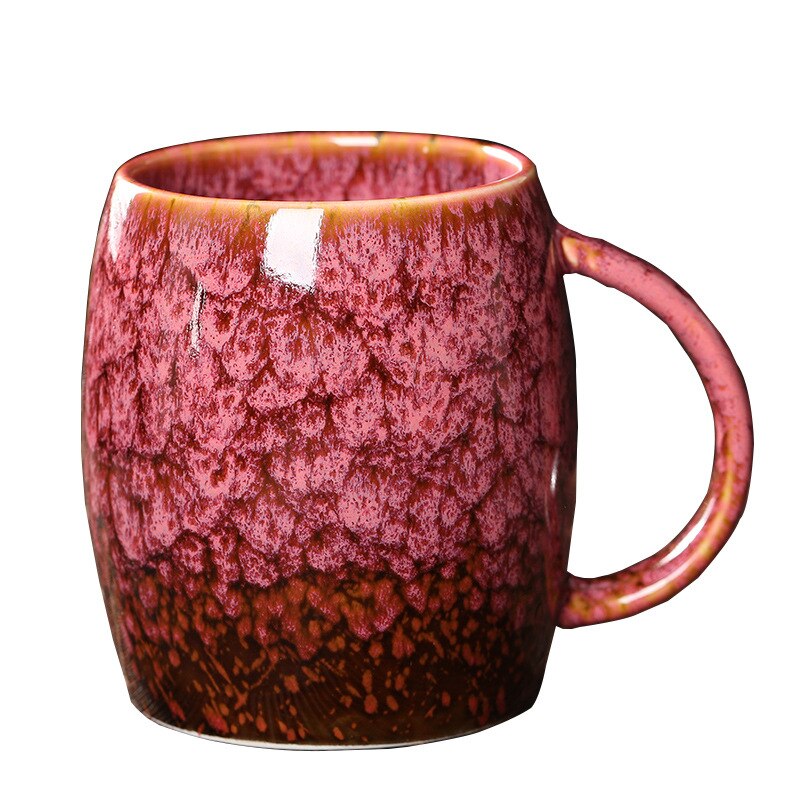 Kiln Change European Retro Ceramic Office Tea Cup Tea Mugs Coffee Mug Kung Fu Tea Set Water Cups Pottery Tea Bowl Drinkware