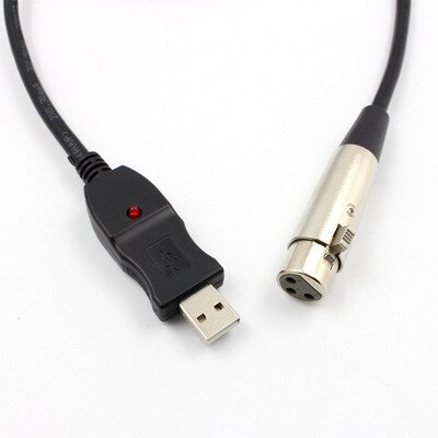 3m 9ft usb mic link kabel usb hann  til 3 pin xlr hunn kabel adapter mikrofon link