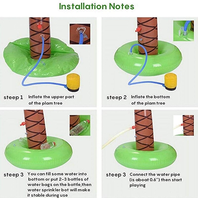 Water Spray Palmboom Opblaasbare 63 Inch Speelgoed Waternevel Speelgoed Outdoor Achtertuin Kinderen Water Sproeier Kokosnoot Water Spray