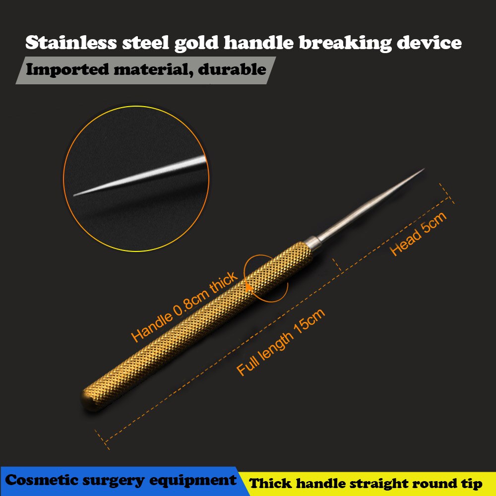 Gezichtsweefsel Punctie Gids Naald - Roestvrij Staal Huid Gids Breker Tool: B