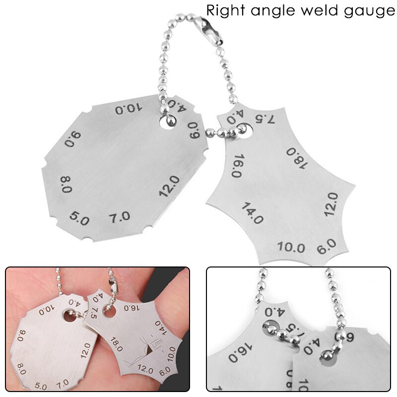 Two-piece Welding Gauge Fillet Weld Tee Joint Welding Throat Depth Leg Length Gauge Ruler weld leg depth gauge