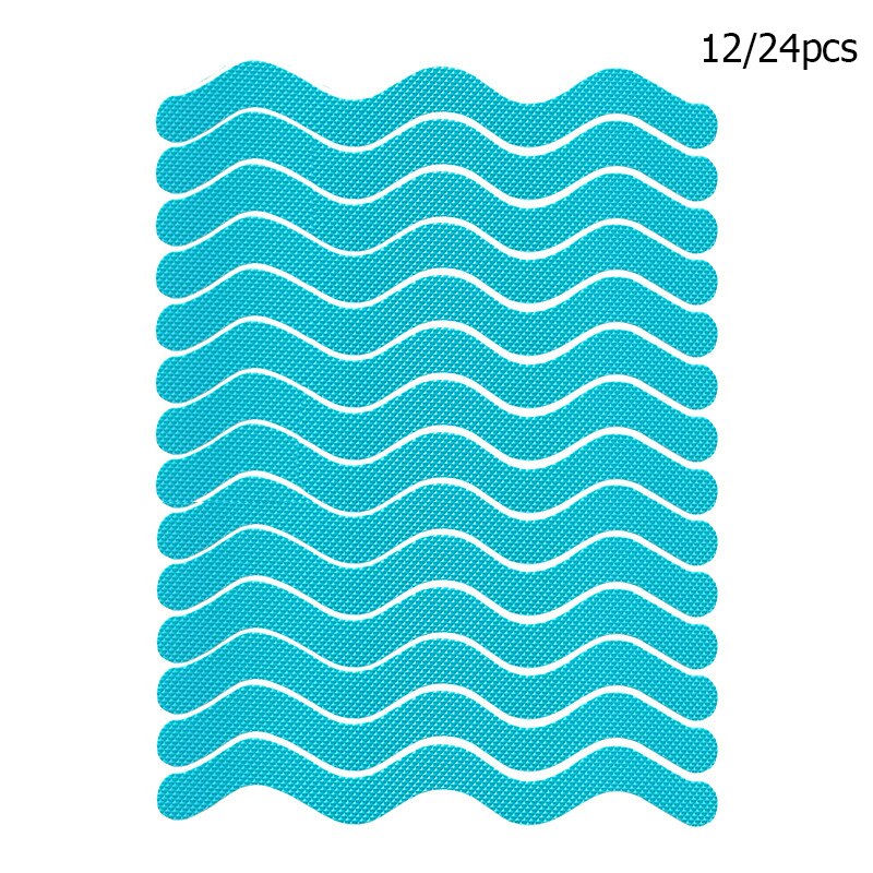 12/24pz adesivo antiscivolo per bagno adesivo nero trasparente adesivi per doccia strisce di sicurezza per bagno per vasche da bagno docce scala pavimenti: Blu / 12pezzi