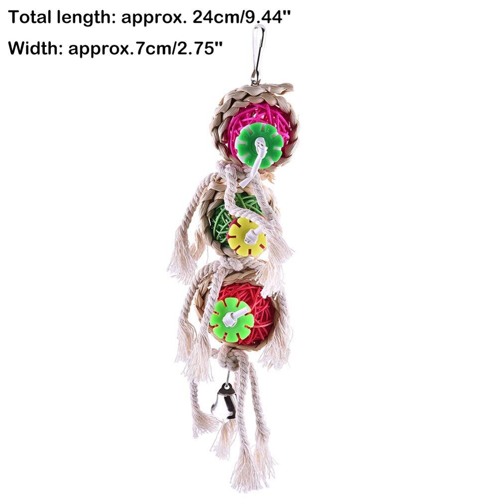 Parrot Toys Wooden Hanging Cage Toys for Parrots Bird Squirrel Cockatiel Funny Swing Toy Pet Bird Supplies: 01