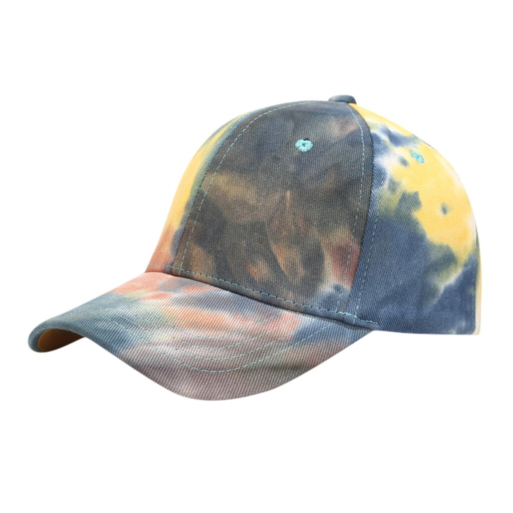 Tie-Dye Printing Ladies And Men's Baseball Caps Men And Women Couples Colorful Baseball Caps Adjustable Caps Sun Hats