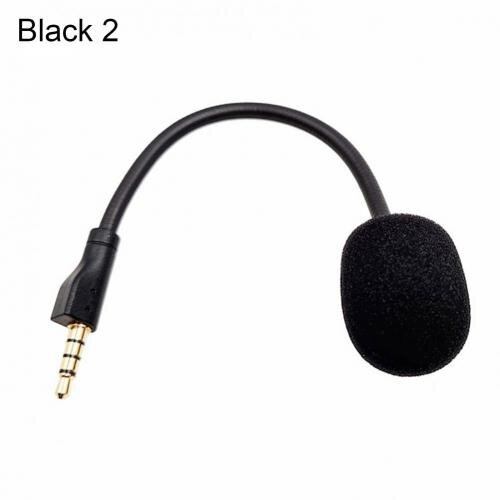 Replacement Game Mic Boom 3.5mm Microphone for Logitech G Pro X for Steelseies E-Sports Game Headset Gaming Headphones Mic: Black2