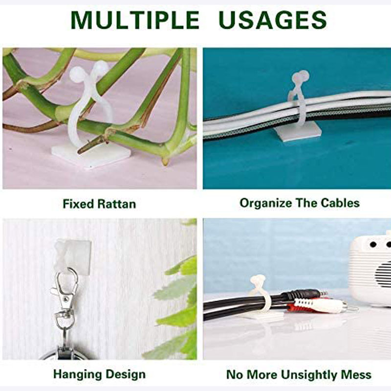 10-30PCS Plant Climbing Wall Fixture Clips Self-Adhesive Vines Holder Fixture Garden Plant Wall Vines Fixture Wall Sticky Hook