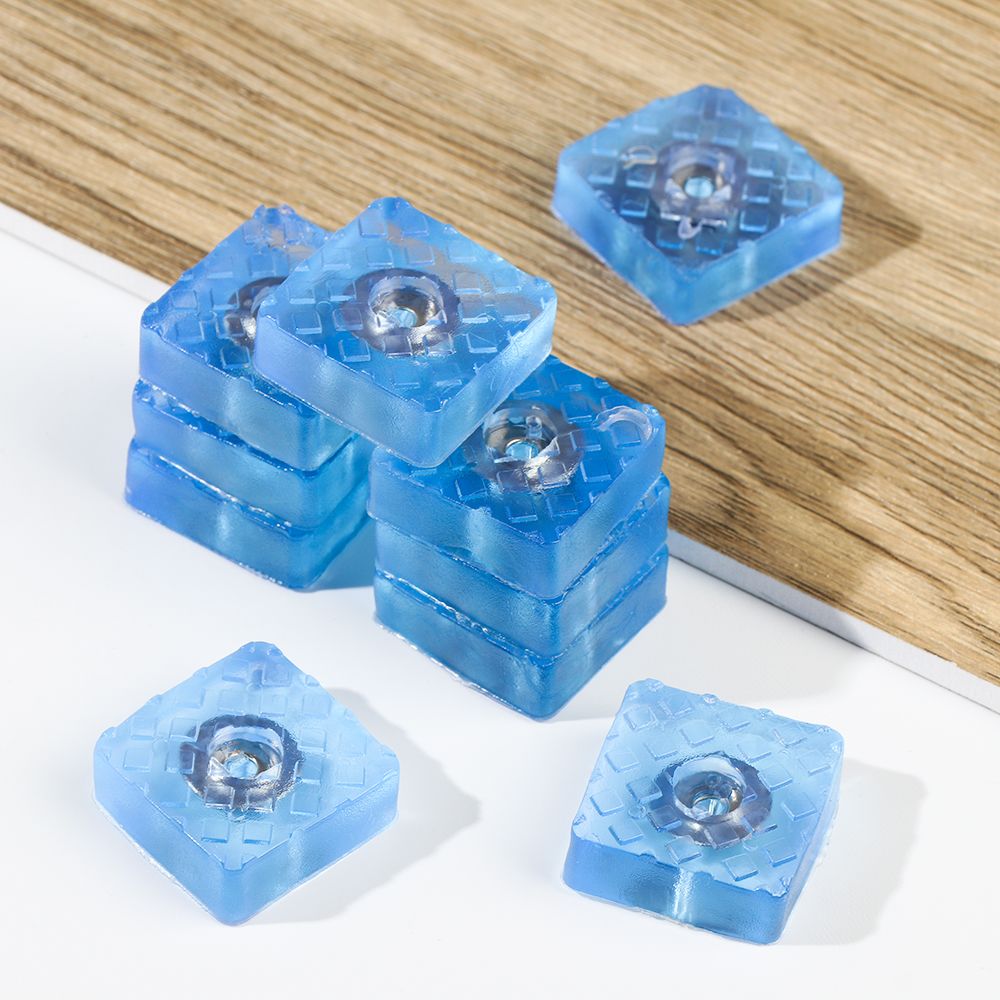 10pcs Clear Soft Furniture Chair Table Feet Leg Bottom Non-slip Anti-skid Glides Wooden Floor Protector Non-noise Screw on Pad