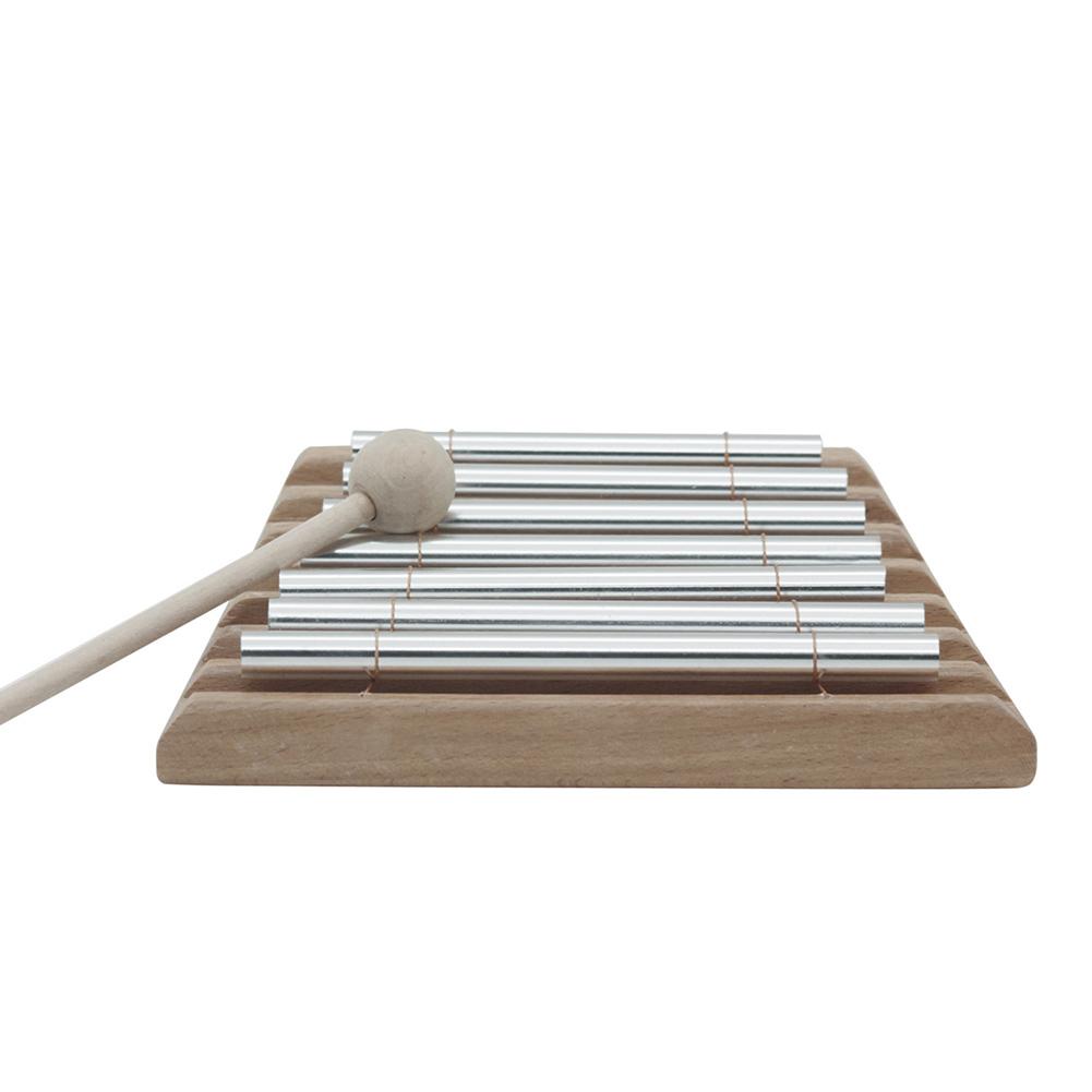 Energy Chime 7-Tone Tabletop Chimes Kids Metal Xylophone Educational Chime Percussion Instrument With Mallet For Classroom Use
