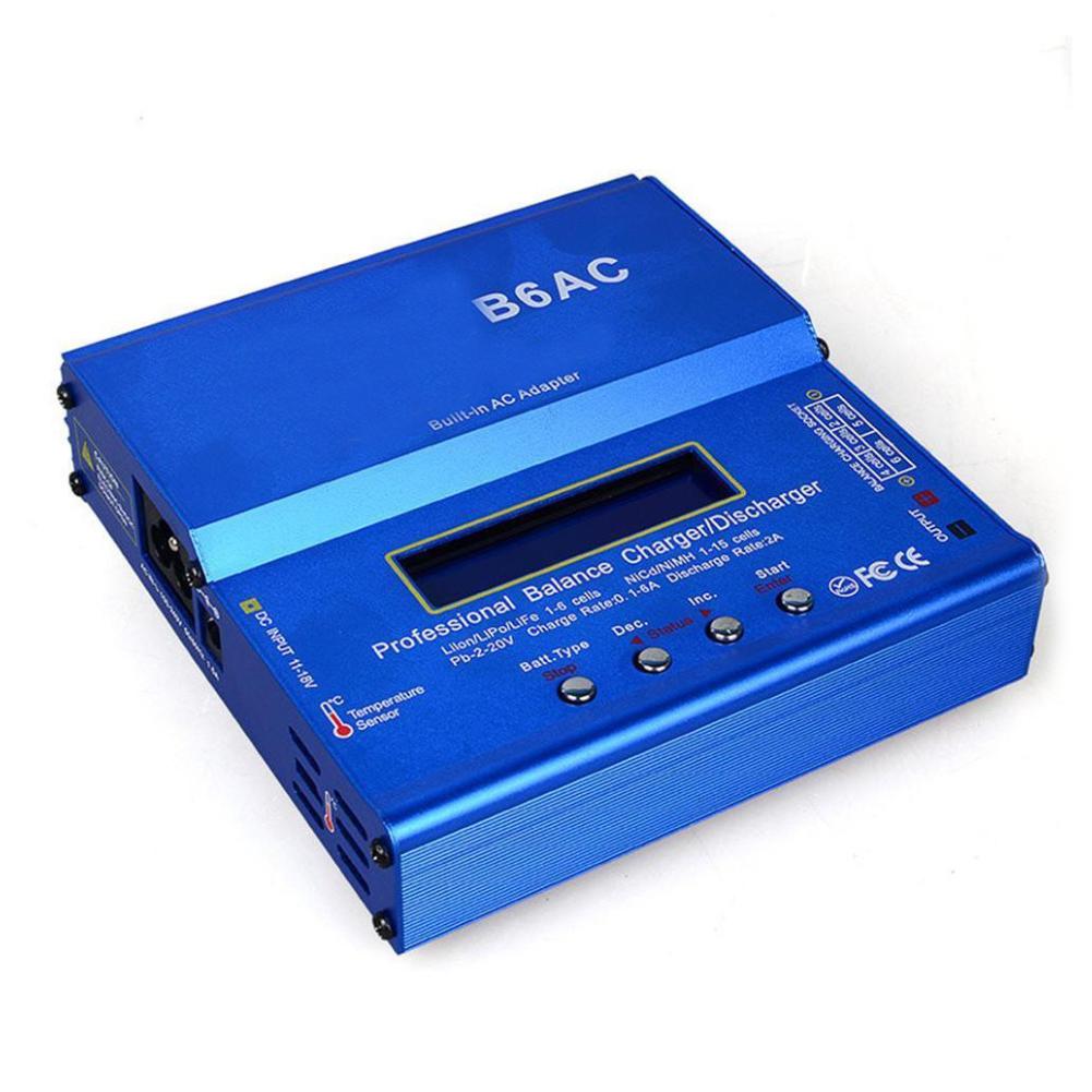 B6AC 80W B6AC RC cargador 6A Dual Channel Balance cargador de batería Digital LCD pantalla descargador
