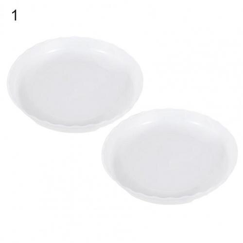 Plateau de Pot Portable, collecteur de Drainage excessif, en plastique, résistant à l'usure, Anti-déformation, pour la maison, 2 pièces, 4 couleurs: White 1