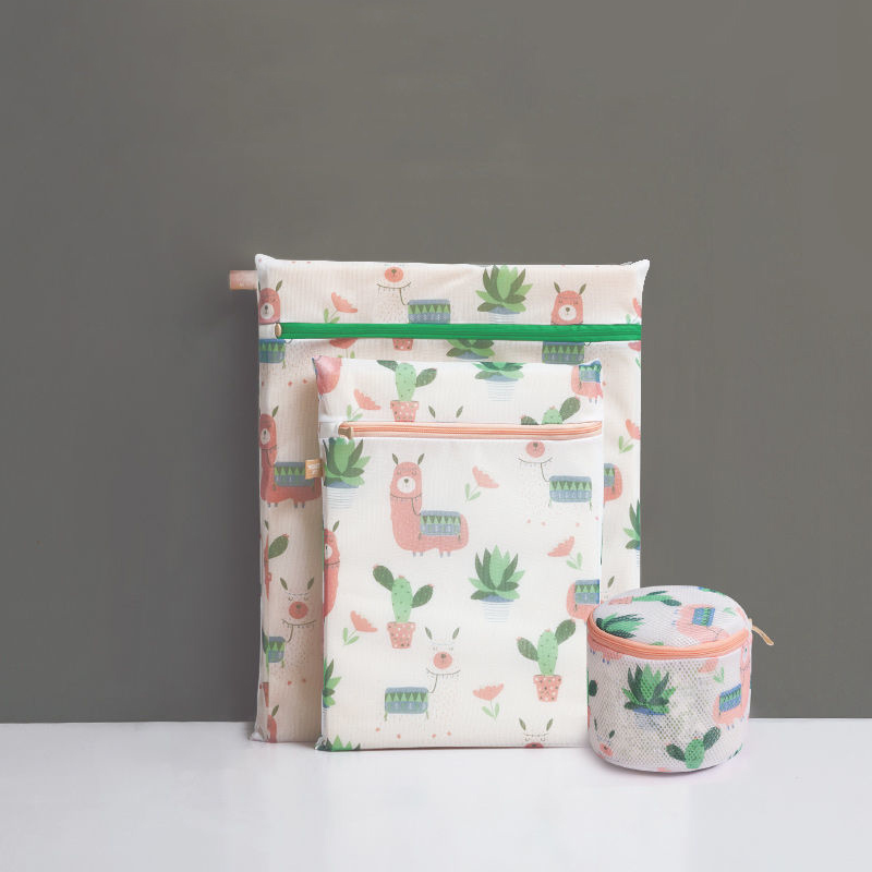 3 Stks/set Waszak S/M/L Outdoor Reizen Kleding Opslag Tassen Nordic Verse Afdrukken Rits Organizer Anti-Kronkelende Lingerie Protec