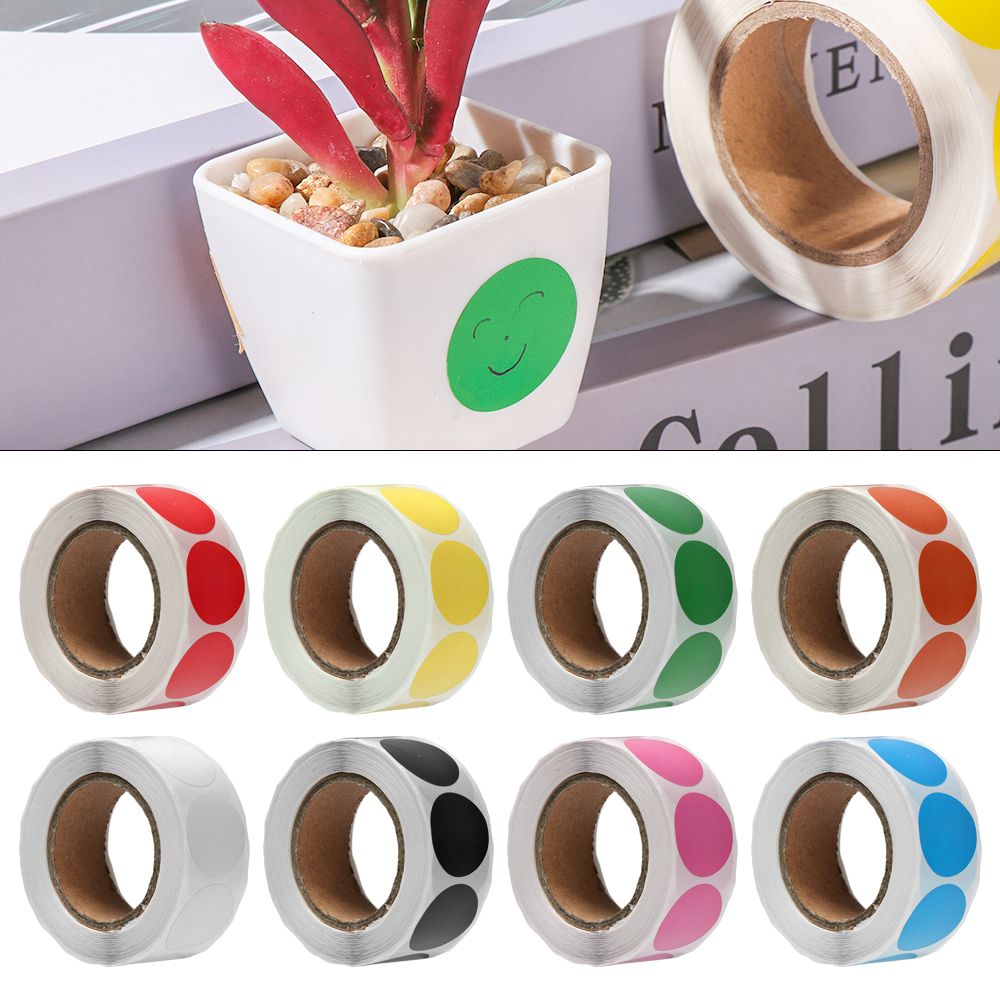 500Pcs/Roll Chroma Label Colorful Code Dot Labels Stickers Seal Labels Scrapbooking For Packaging Stationery Stickers