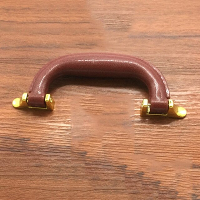 1pc Diy Bag Handle Retro Plastic Suitcase Handle Metal Base Box Frame Parts Bag Luggage Handle Grip Bag Accessories: Tan