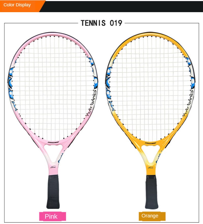 19 / 21 / 23 / 25 raquete de tênis para crianças raquete de esportes de carbono: Rosa