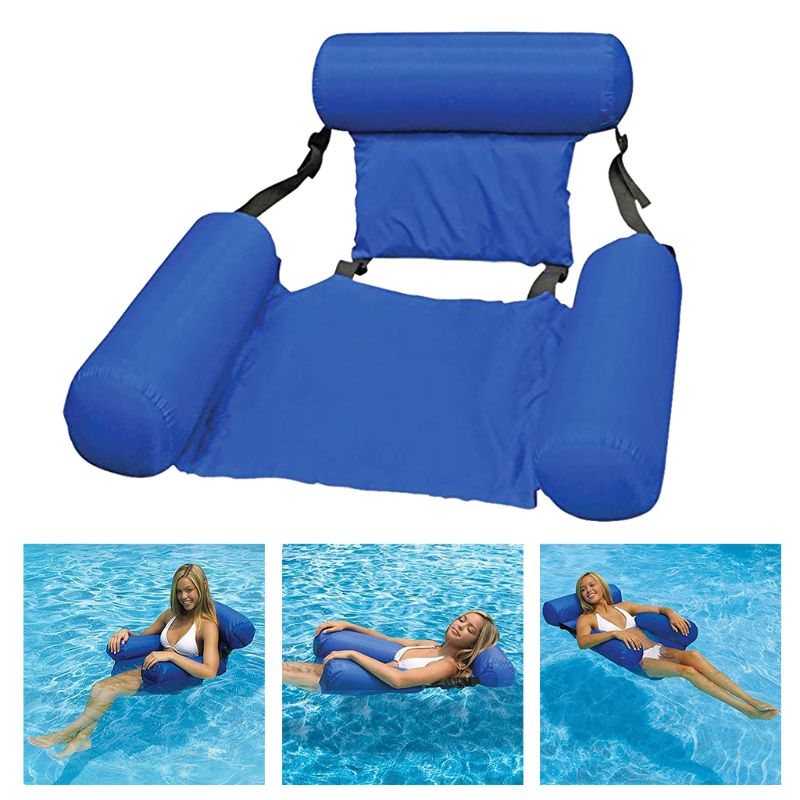 Pvc Zomer Opblaasbare Vouwen Drijvende Rij Strand Water Sport Lounger Air Bed