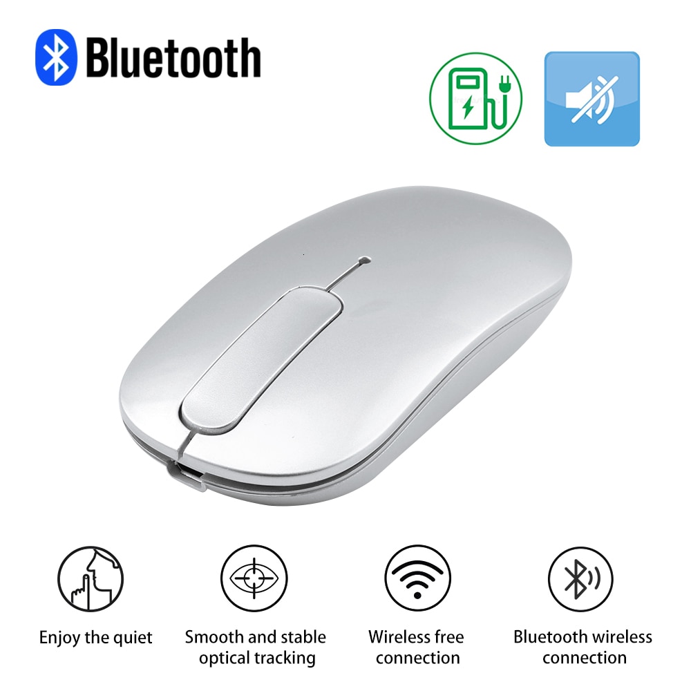 Bluetooth Wireless Mouse Rechargeable Touch Scroll Computer Mouse Silent Ergonomic Slim PC Mause Optical Mice For Macbook Laptop