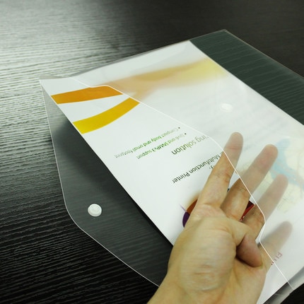 Deli 10-12pcs/set file transparent A4 plastic snap portfolio office stationery school and office supplies document bags