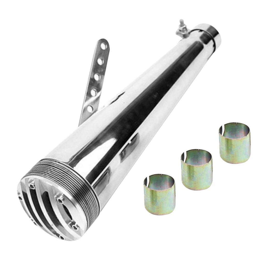 Silencieux d'échappement universel Slip-on, 45mm, pour Harley Silver, moto