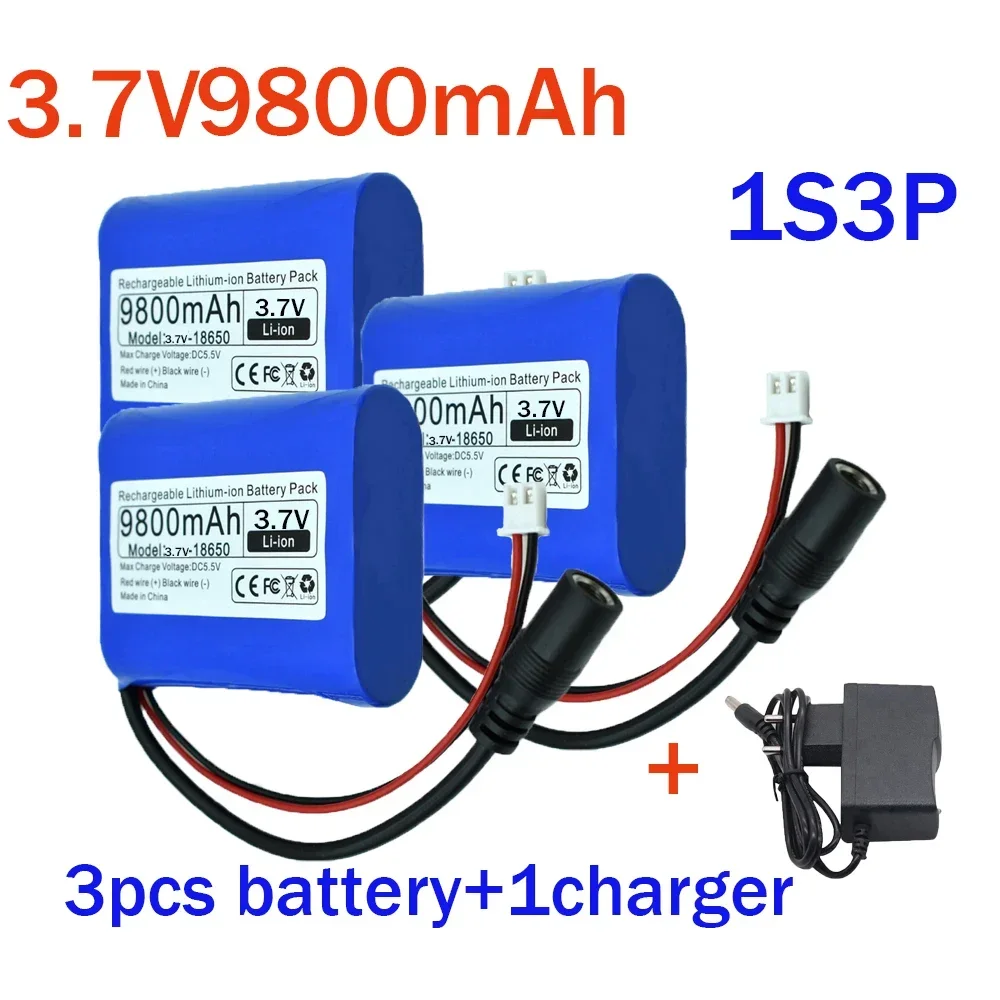 3.7V 18650 Lithium Battery 1s2p 1s3p 1s4p for Microcontroller LED Outdoor Light Bluetooth Speaker Audio Backup Power Supply: black