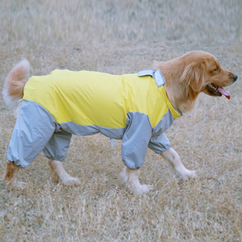 Dog Raincoat Dog Rain Coat Waterproof Pet Cloak Lightweight Pet Coat for Golden Retriever Labrador Dogs Rainwear: Yellow / XL