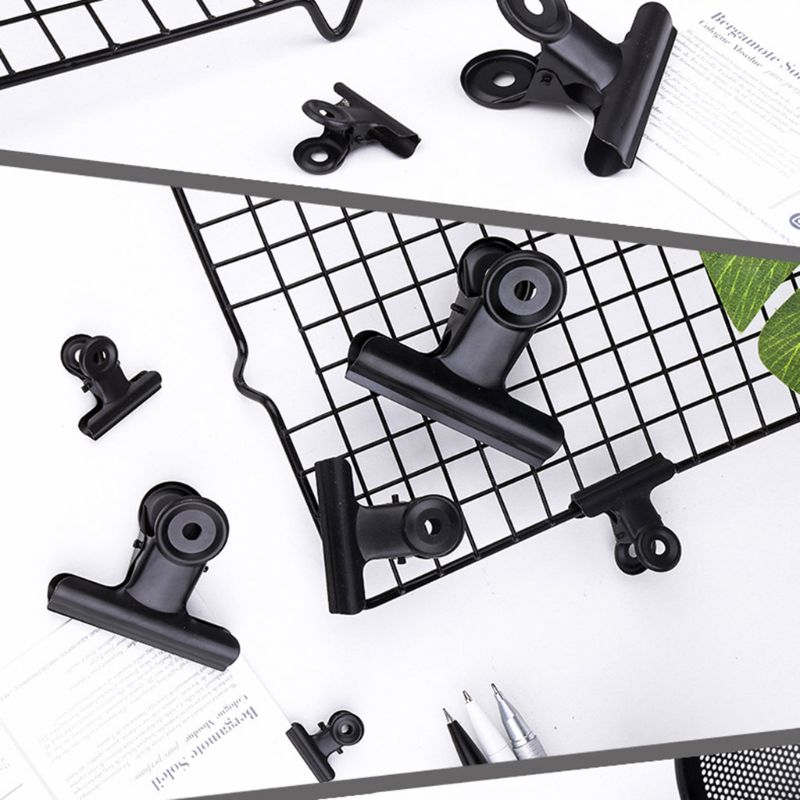 5 Pcs Bulldog Letter Clips Stainless Steel Black Metal Paper File Binder Clip Stationary Office Supplies