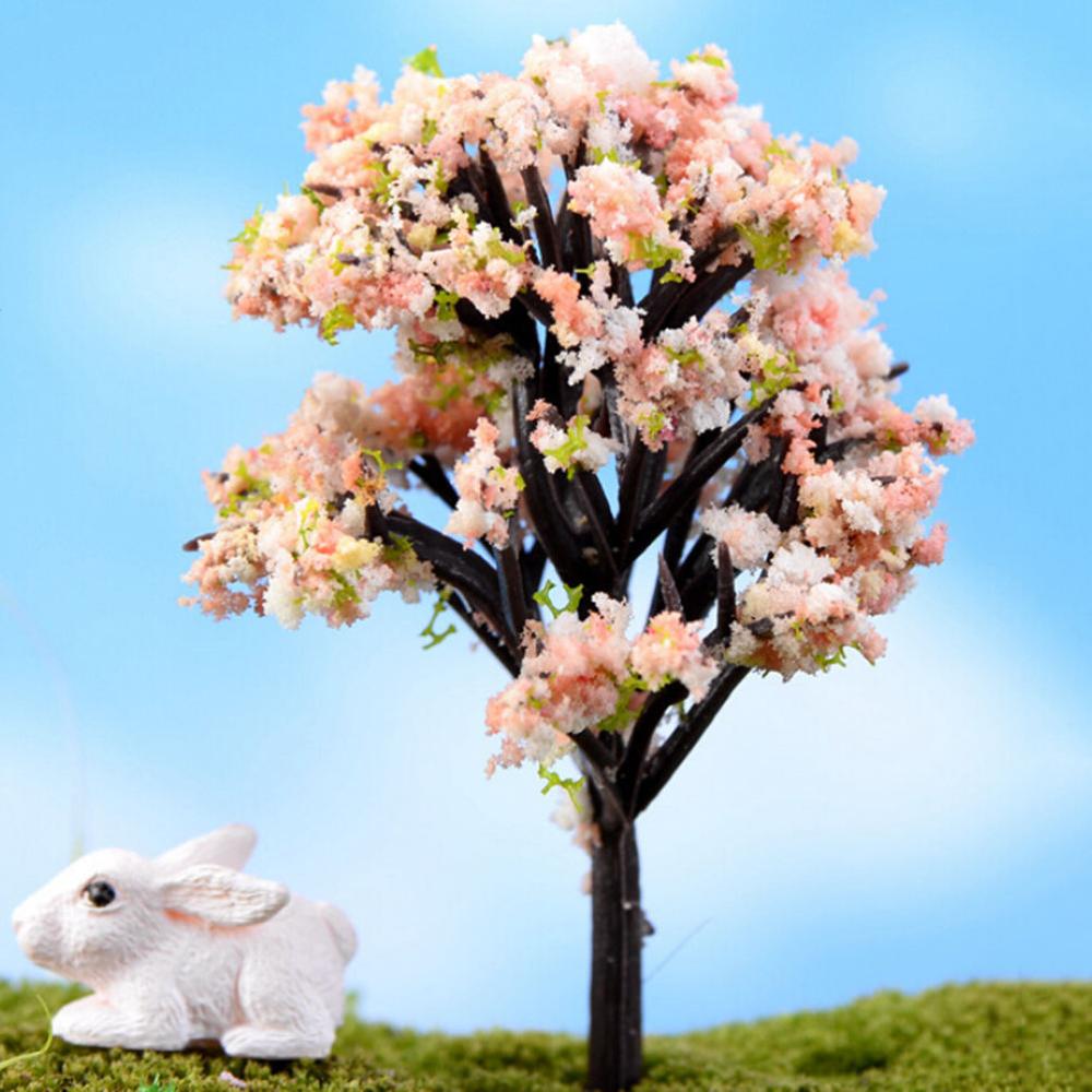 1 stk mini tre terrarium plante figurer hage miniatyr harpiks håndverk mikro landskap bonsai kunstig fe hage forsyninger: 2