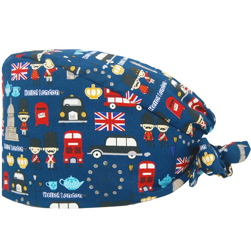 Unisex Surgicals Caps Tanden Print Cap Verstelbare Frosted Cap Laboratorium Pet Shop Frosted Caps Schoonheidssalon Care Winkel Caps: Paars