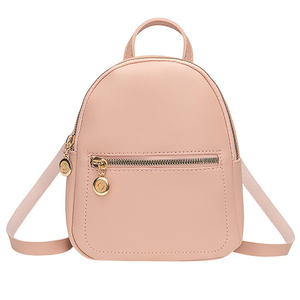 mujer hombros pequeña mochila carta monedero teléfono móvil mini mochila femenina #20: Pink