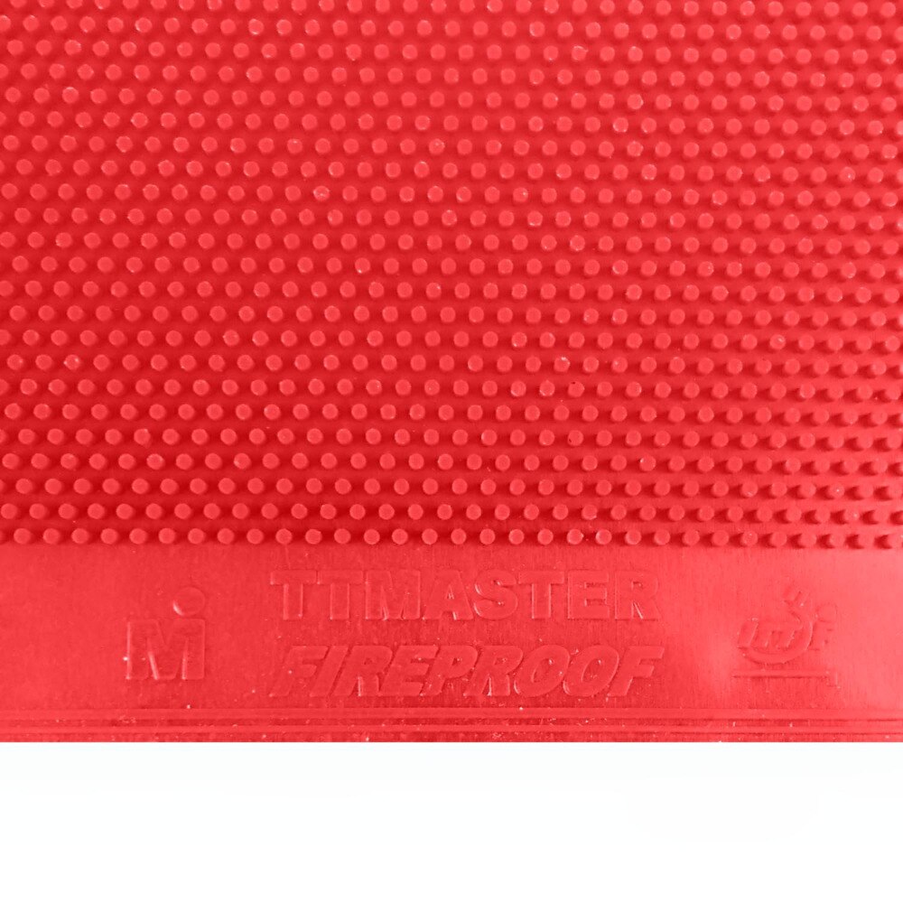 TTMASTER Fireproof red long pips-out table tennis pingpong rubber without sponge top sheet NO ITTF