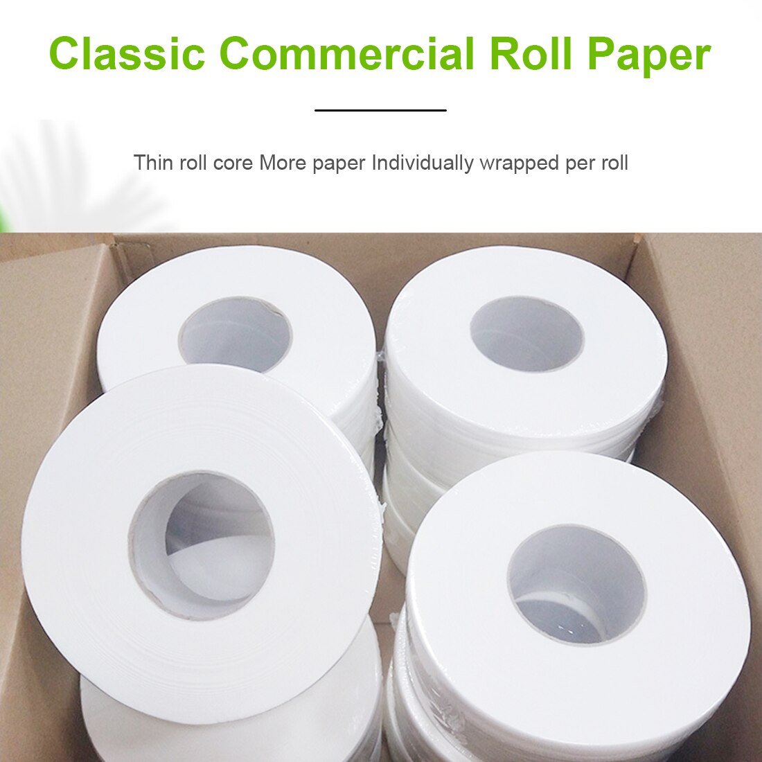 Rouleau de papier toilette épais Extra-long à 4 couches, papier toilette doux en bois natif, papier à rouler pour la maison,