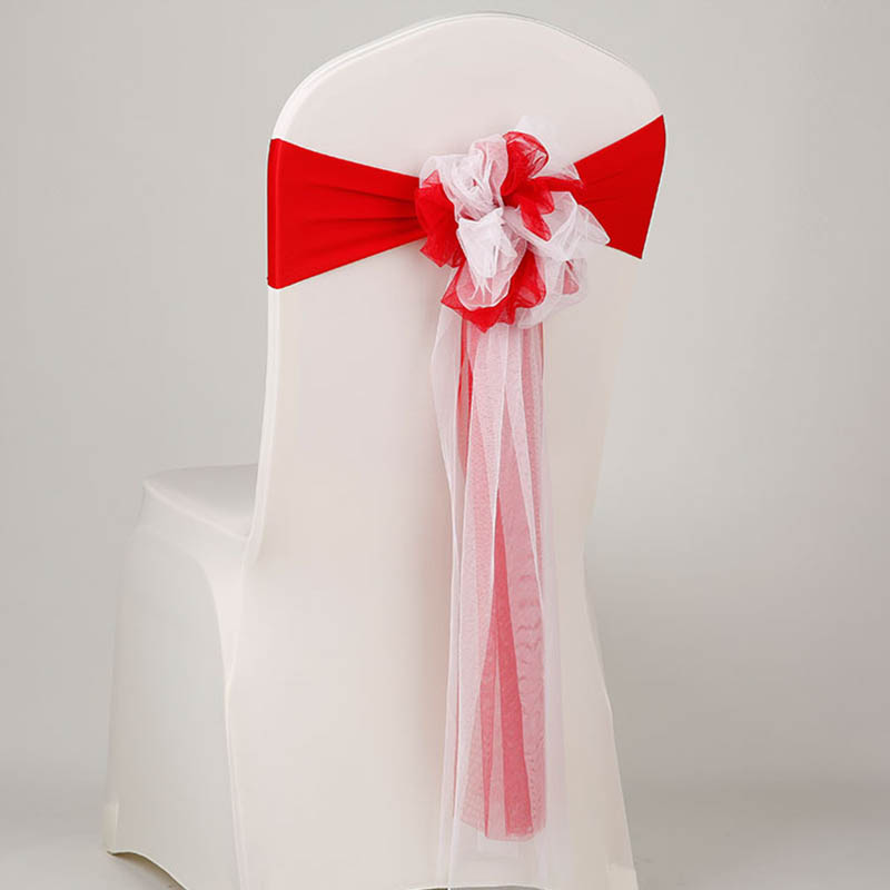 Bandas de satén para silla de boda, cintas para sillas de , cubierta de nudo para silla de decoración, lazo para silla de banquete, color dorado y rosa, novedad
