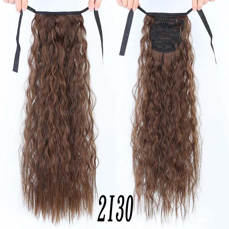 XUANGUANG For women Long ponytail Curly hair Hair extension Long hair Curly hair Banded ponytail: 2I30