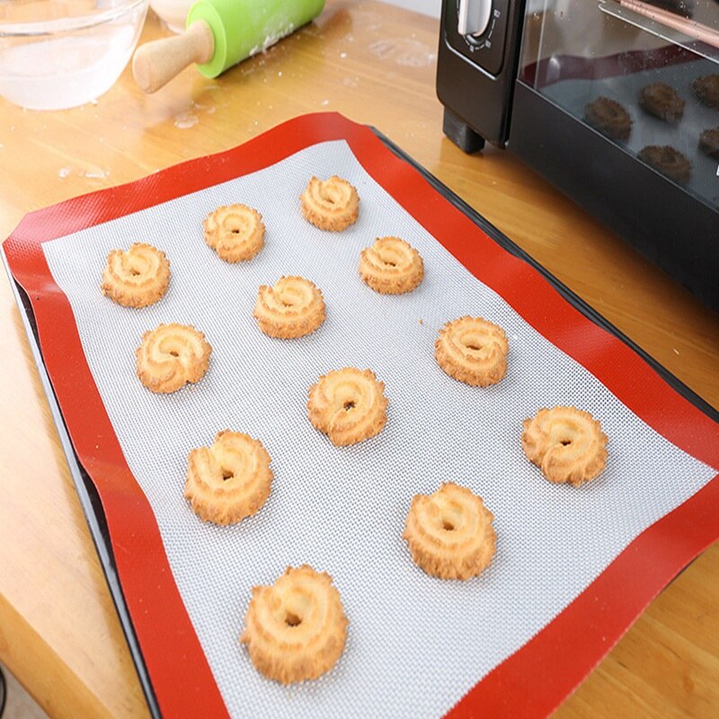 1 stuk herbruikbare milieuvriendelijke siliconen bakmat, antiaanbak siliconen ovenmat, deegrolmat, bakmat, gebakklei