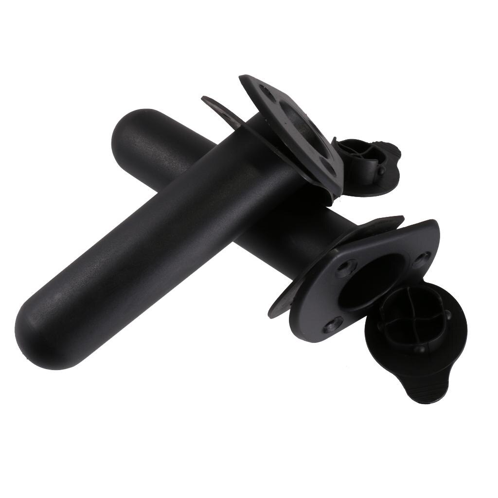 2pcs Marine Sea Boat Flush Mount Fishing Rod Holder with Cap Cover Gasket for Kayak Canoe Boats Fishing Tackle Box Accessory