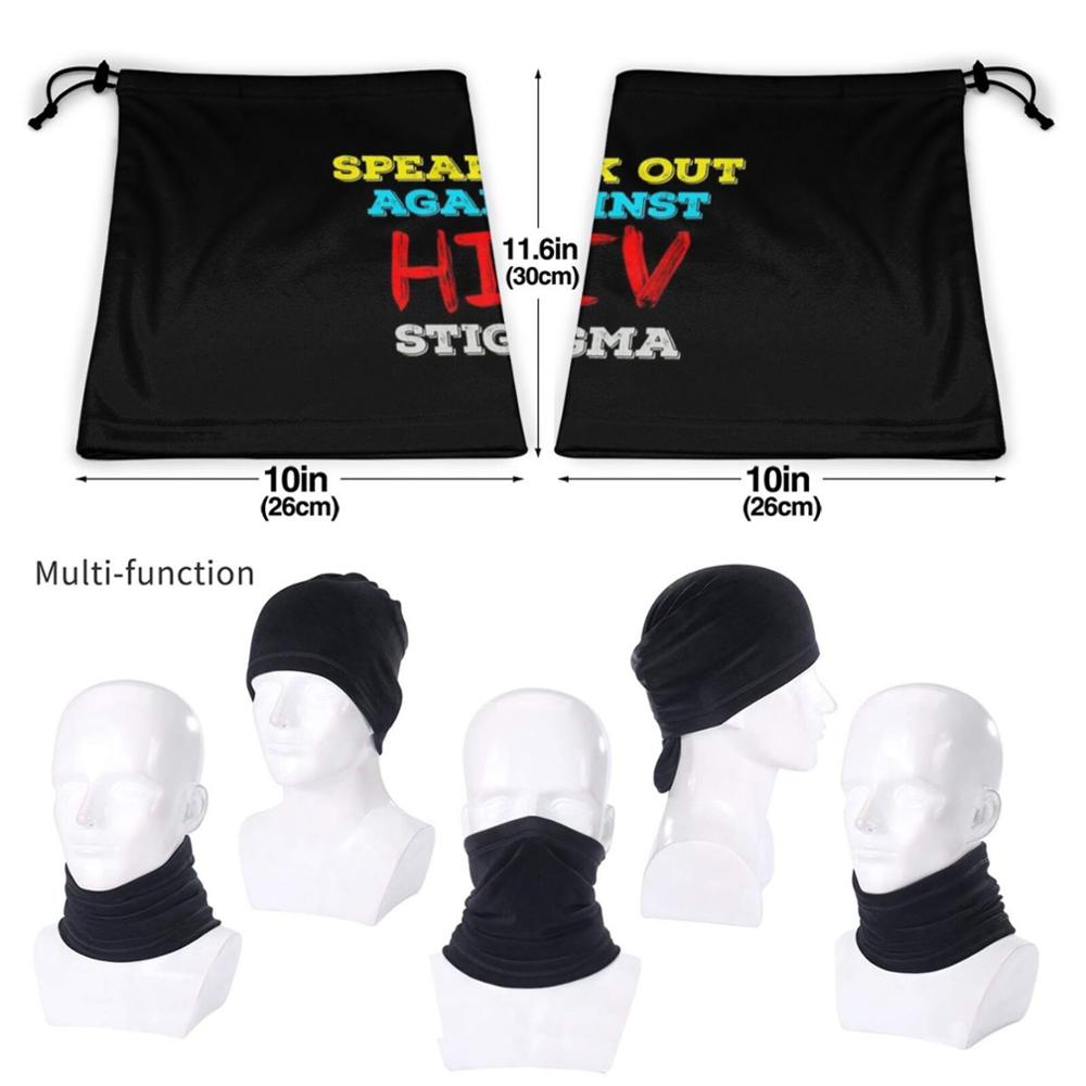 Hiv-bewustwording - spreek je uit tegen hiv-stigma 3d bandana gezicht nekwarmer zacht fleece masker sportsjaal hiv aids-bewustwording stigma