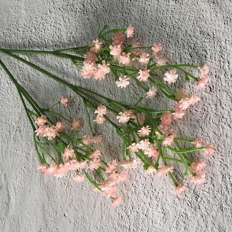 Gypsophila Kunstbloemen Baby 'S Adem Nep Bloemen Lange Bouquet Siliconen Plant Thuis Bruiloft Decoratie Herfst: Light Pink