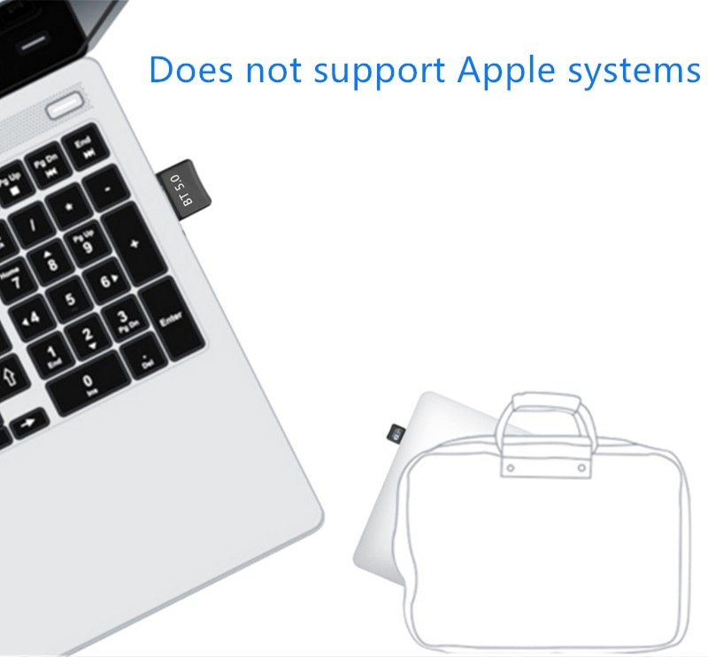 USB Bluetooth 5,0 Adapter Bluetooth 5,0 Absender Bluetooth Empfänger Mini Audio- Adapter für Computer PC Laptop Musik