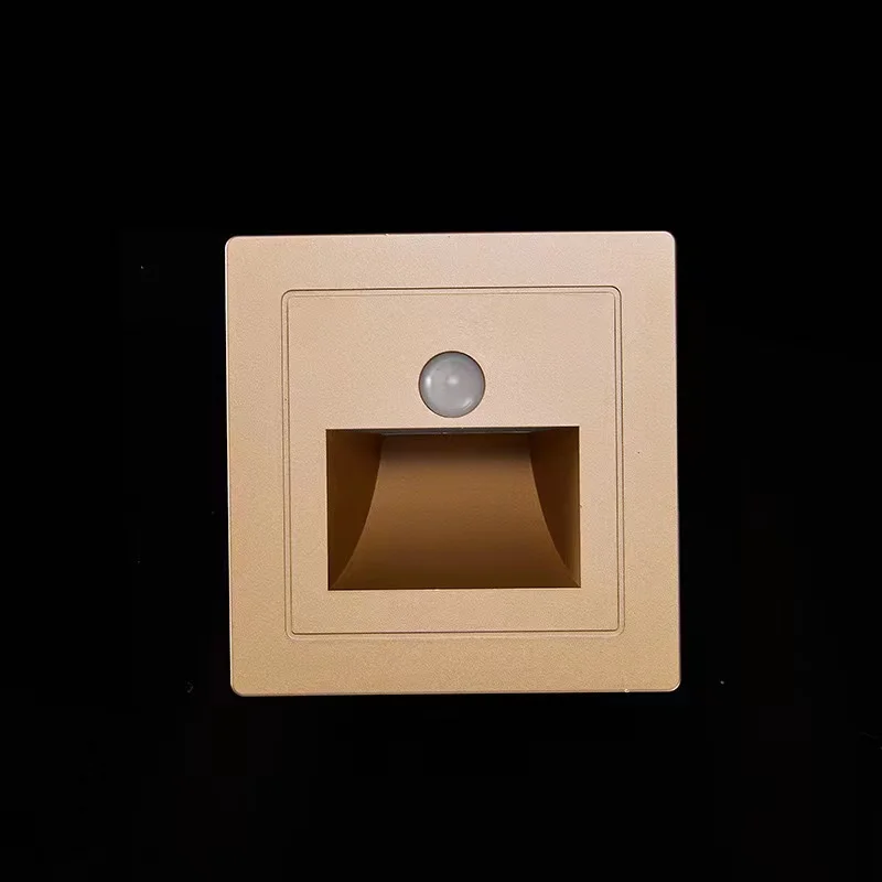 Capteur de mouvement infrarouge veilleuse intérieure extérieure escalier étape applique murale 3W encastré LED étape lumière escalier chambre décoration: 6-10W / Rouge