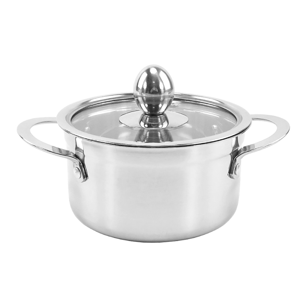 Utensilios de cocina de acero inoxidable sin imán, olla gruesa para leche, olla para sopa, Caldera de cocina