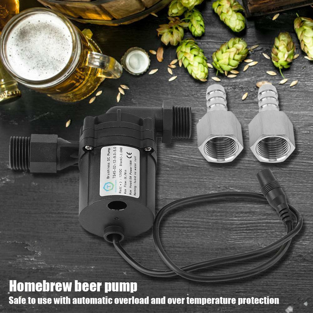 Brewing Fluid Brushless Wine Making Transfer Water Circulation DC 12V Shaft Beer Pump Electric Durable Home Breweries 18W
