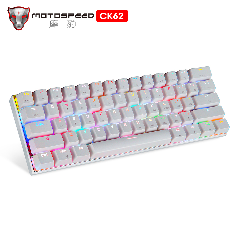 MOTOSPEED CK62 Keyboard Wireless Keyboard Bluetooth / USB Dual Mode Mechanical Keyboard 61Keys RGB LED Backlight Gaming Keyboard