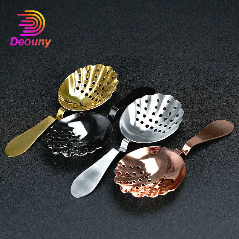 DEOUNY-colador de hielo Julipu de concha especial para taza mezcladora, filtro separador de hielo para barman, herramientas de barra