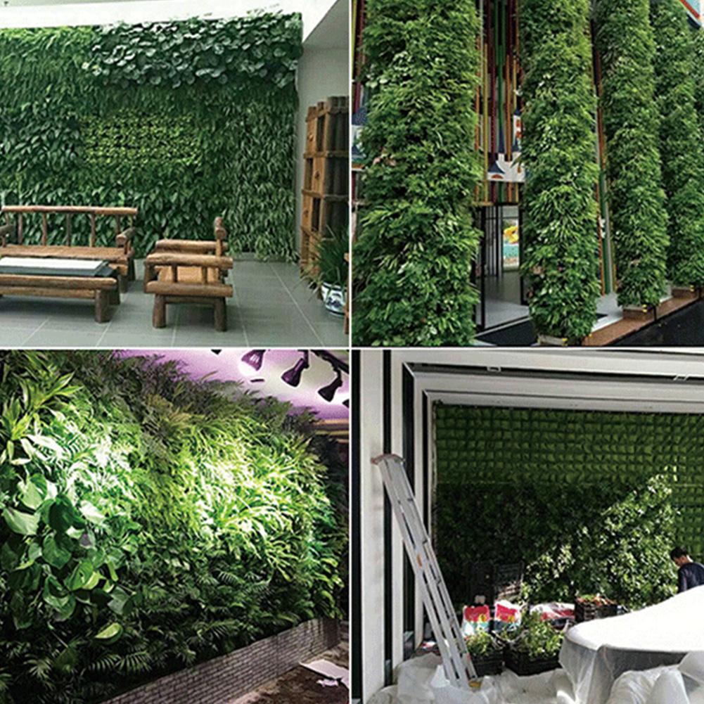 Bolsa para plántulas de fondo redondo Vertical de bolsillo, para jardín, plantador de pared colgante, bolsas para cultivo de plantas para flores y verduras, 18/25/36/49/56