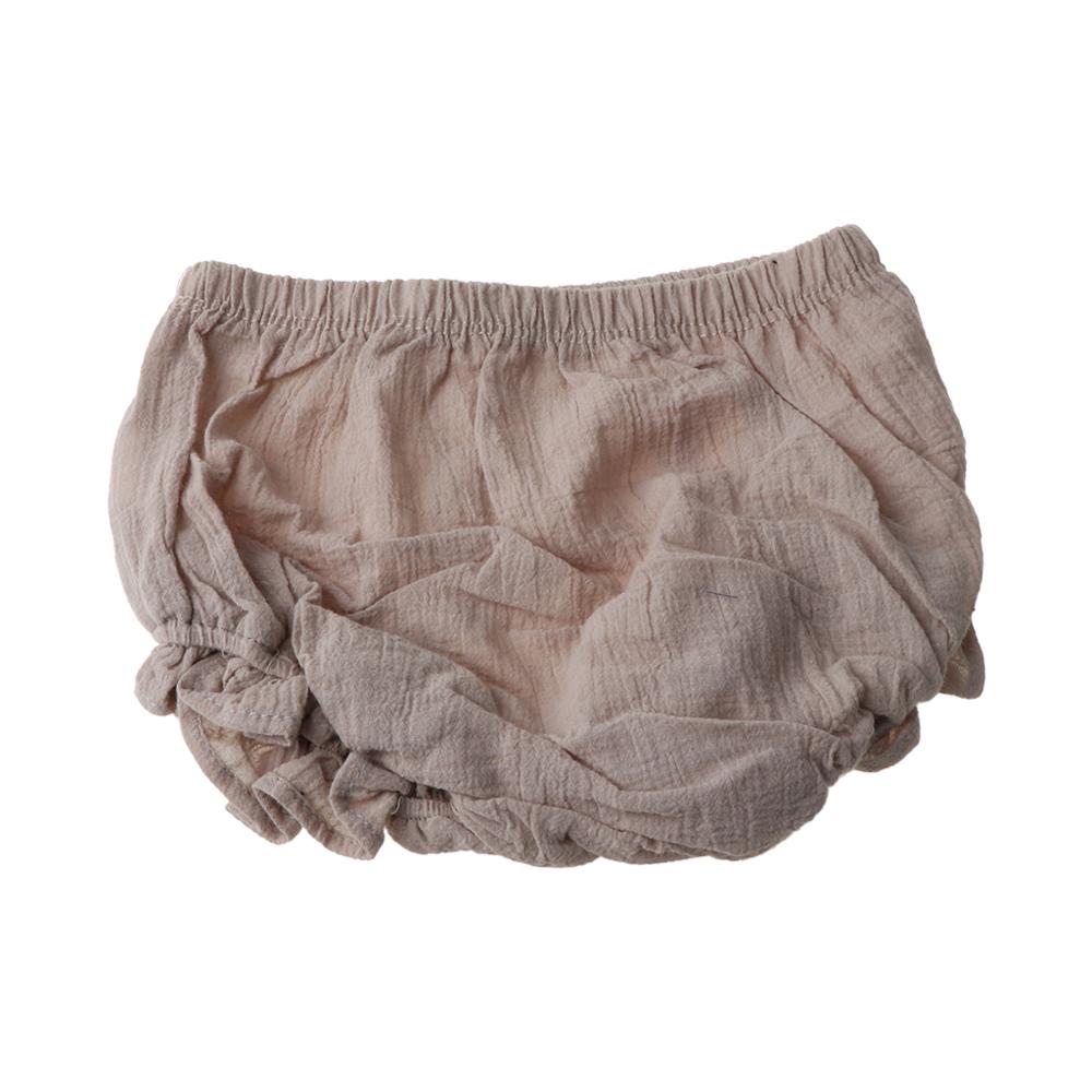 Sommer baby piger drenge bloomer shorts spædbarn ensfarvet bomuld sød løs harem pp bukser grundlæggende bleovertræk undertøj: Khaki-s